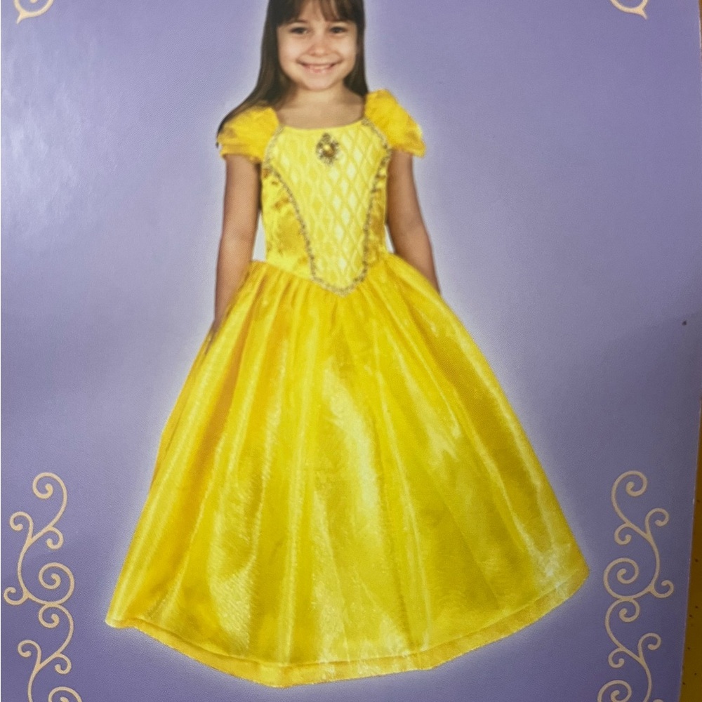NWT Belle girls Costume Disney Princess yellow size 11-12 year old Halloween